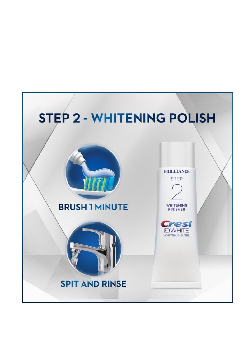 Crest Crest 3D White Brilliance 2 Step Kit, Deep Clean Toothpaste (4oz) + Teeth Whitening Gel (2.3oz)  - Image 4