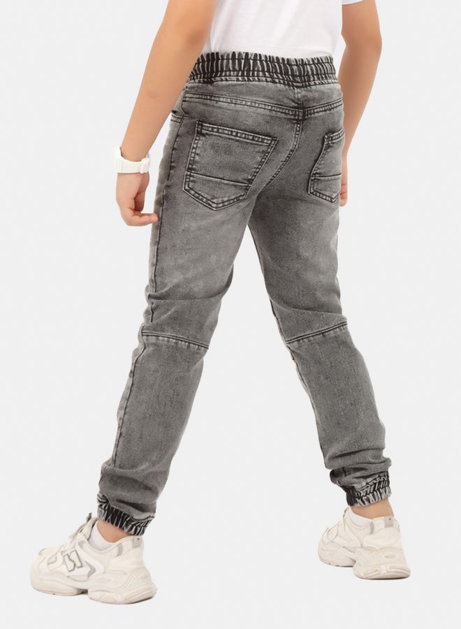 EGY WEAR Boys Light Grey Jeans Pants - Image 2