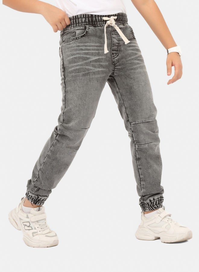 EGY WEAR Boys Light Grey Jeans Pants - Image 3