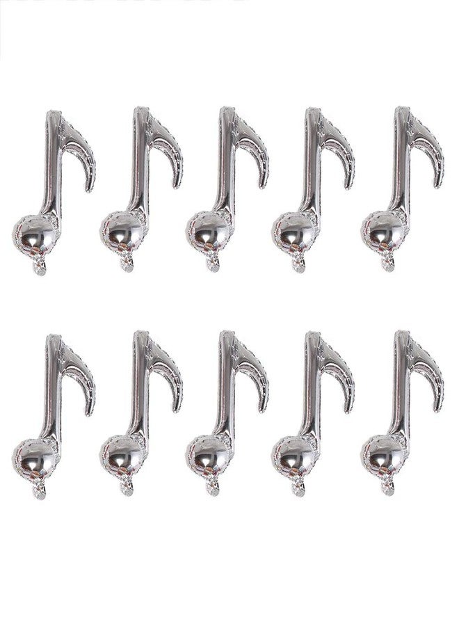 Creaides 20pcs Music Note Balloons Mylar Foil Party Balloons for Birthday Concert Band Bar Stage Music Themed Party Decoration (Silver) - Image 2