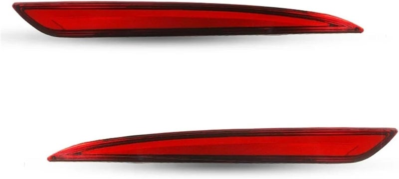 Compatible With Ford Fusion Mondeo 2014-2016 Fluid Style Red LED Bumper Reflector Lights, Function As Rear Fog Light Tail/Brake Lights(Red Lens) - Image 1