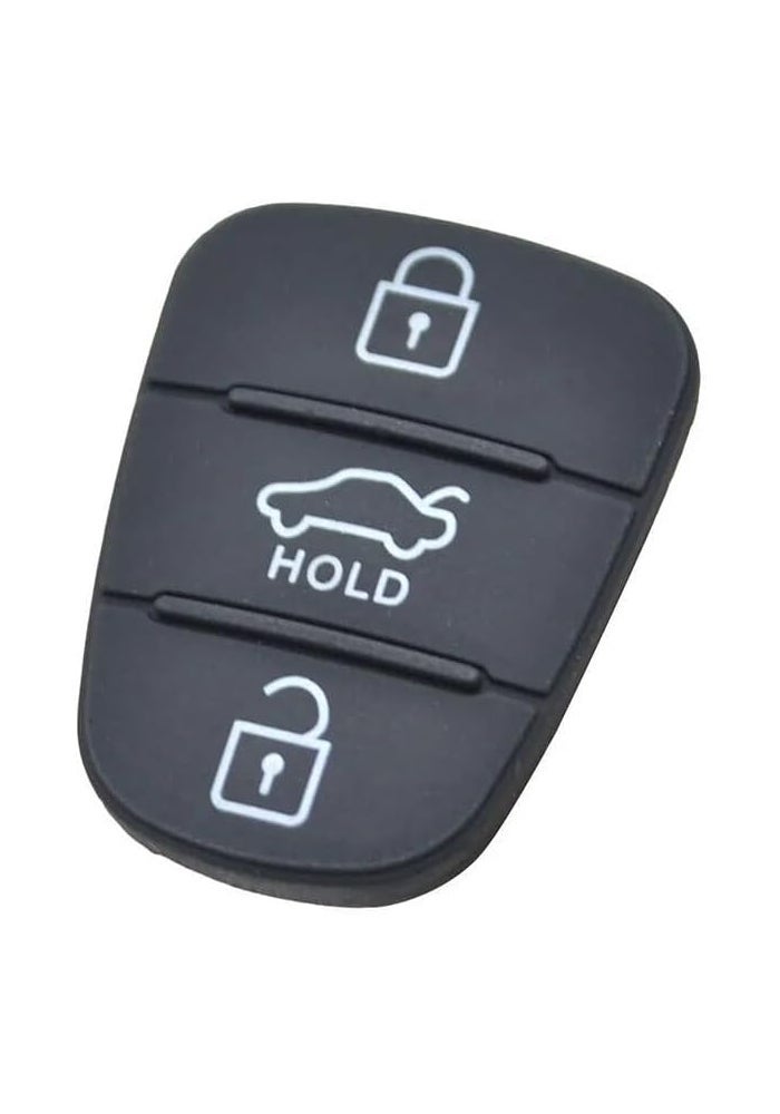 QASULER Replacement Rubber Pad 3 Buttons Car Key Fob Shell - Image 3