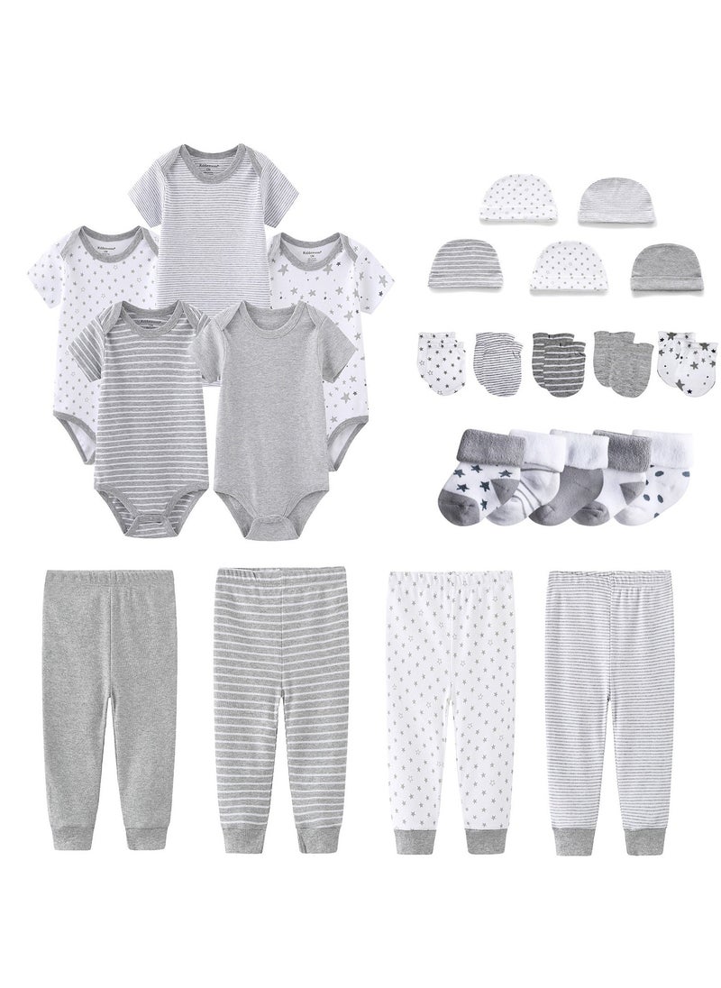 RedMapleTEK 24-Piece Set Of Newborn Baby Jumpsuit, Pants, Hat, Gloves, Socks - Image 1