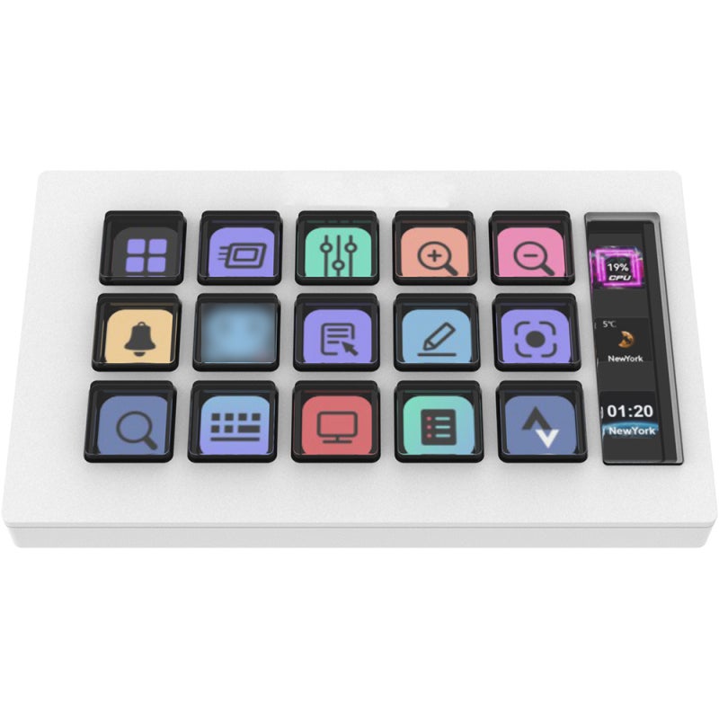 Virtual Keyboard 15 Customizable LCD Keys Efficient Multitasking 4-Layer Virtual Keyboard - Powerful Integrated Control Virtual Keyboard for Live Streaming, Music Production, Game Programming, Image E - Image 4