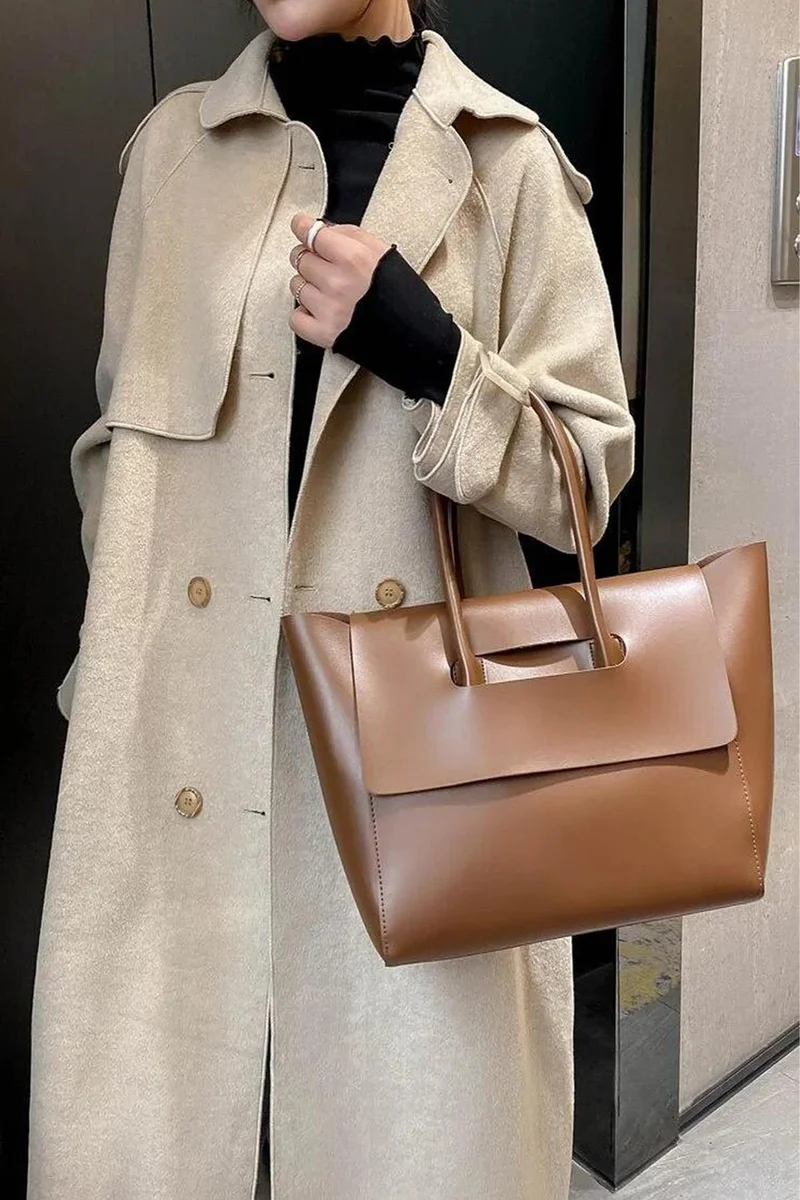 باهلس Women's Brown 2-Piece Oversized Puppy Shoulder Bag
