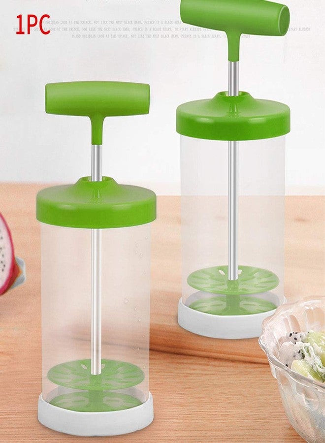Loyanger Manual Whipping Cream Dispenser,Handheld DIY Milk Frother Cake Hand Pump for Shop Kitchen Salad Dressings Frothy Drinks Milk Frother Foam Maker(COLOR:Green) - Image 3