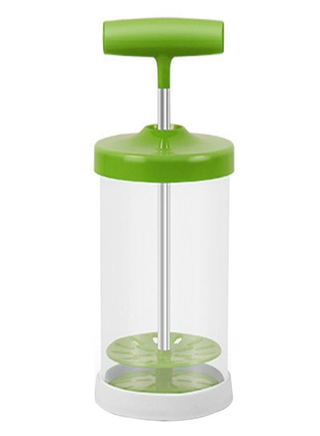 Loyanger Manual Whipping Cream Dispenser,Handheld DIY Milk Frother Cake Hand Pump for Shop Kitchen Salad Dressings Frothy Drinks Milk Frother Foam Maker(COLOR:Green) - Image 1