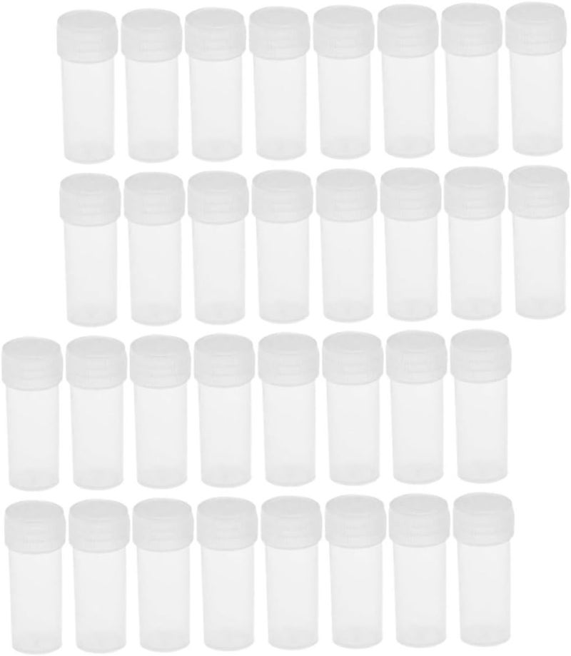 ULTECHNOVO 50pcs Small Sample Bottles Lab Test Tubes Caps Leakproof Refillable Travel Bottles - Image 1
