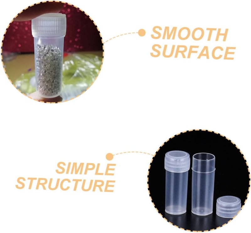 ULTECHNOVO 50pcs Small Sample Bottles Lab Test Tubes Caps Leakproof Refillable Travel Bottles - Image 2