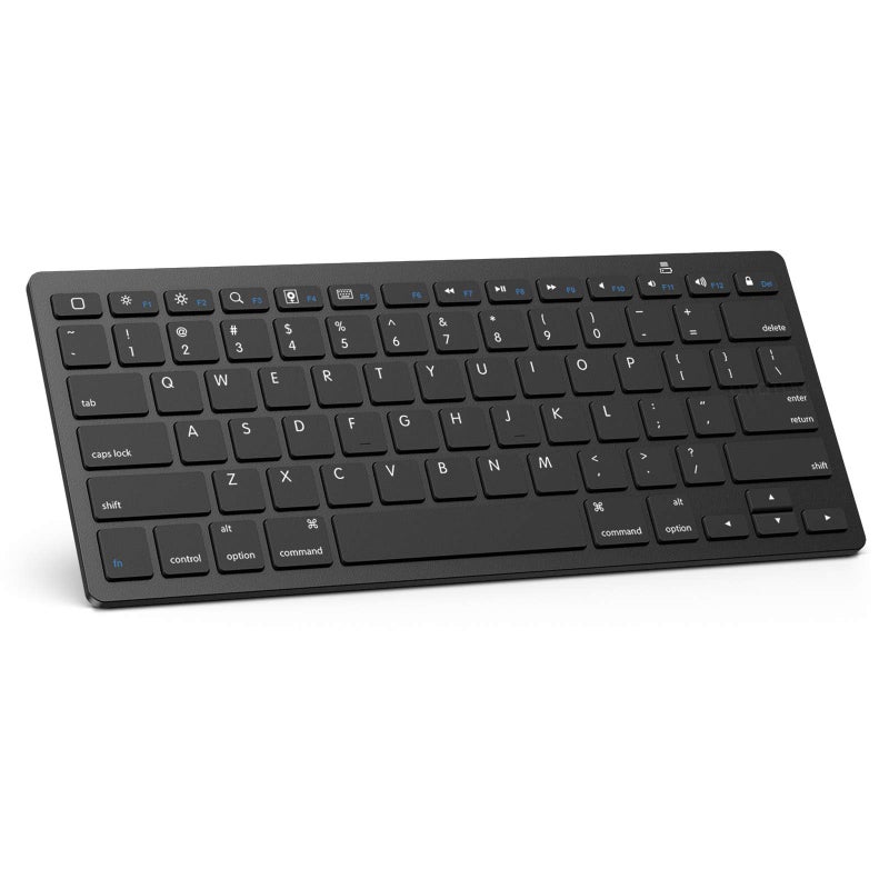 OMOTON Bluetooth Keyboard Compatible with iPad A16 11th 10th Generation, iPad 10.2 (9th/8th/7th), iPad Pro 13/12.9/11 inch, iPad Air/Mini and More iOS Devices, Black - Image 1