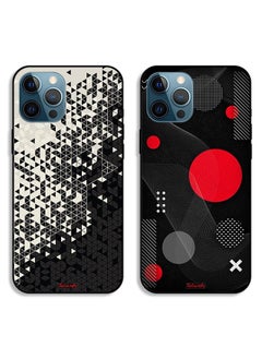 Two Cases For Apple iPhone 12 Pro Max Protective Covers Digital Shape Pattern