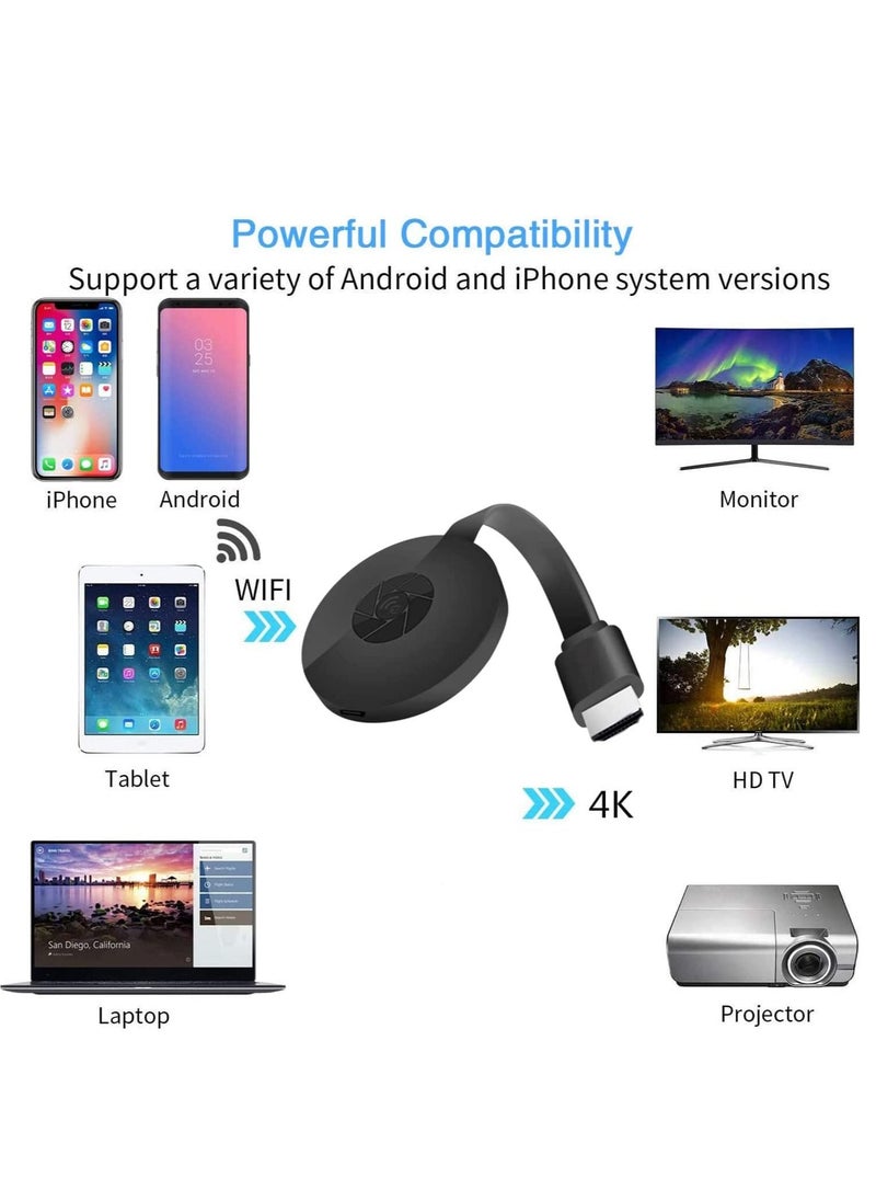 Ntech NTECH Wireless Display Dongle HDMI WiFi Portable 4K Streaming Video TV Receiver Adapter Mirroring Screen Chrome Cast Black  - Image 4