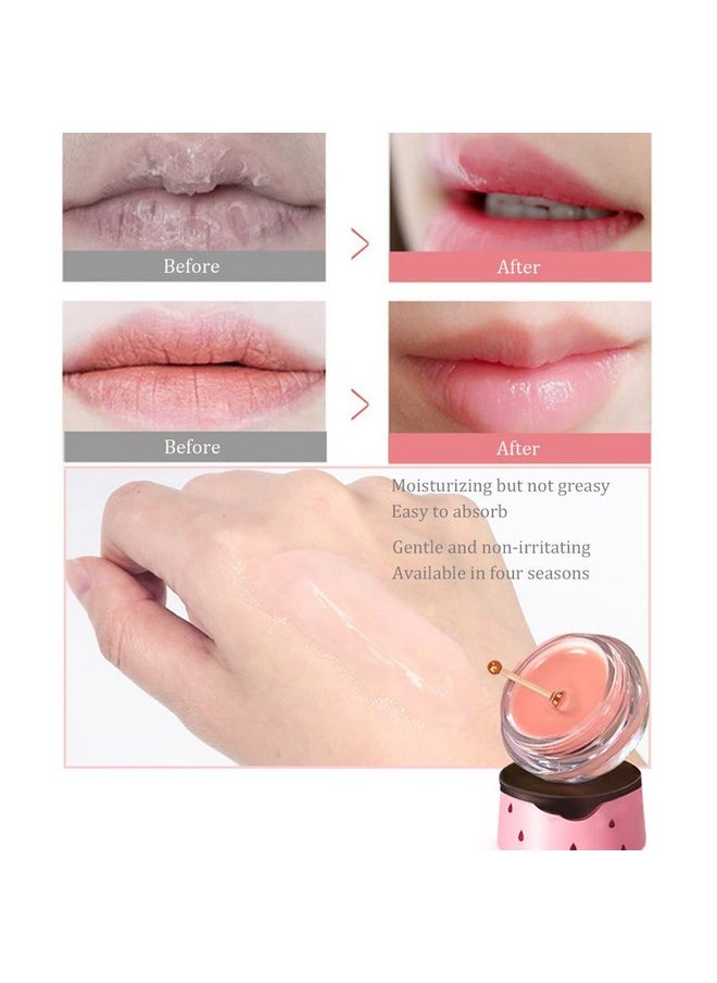 SWETIYOU Lip Plumper Lip Mask Set, Lip Plumper Gloss Lip Injection, Strawberry Propolis Moisturizing Lip Sleeping Mask, Hydrating & Prevention Dry And Ed Lip Scrubs Exfoliator (Ginger And Strawberry)  - Image 3