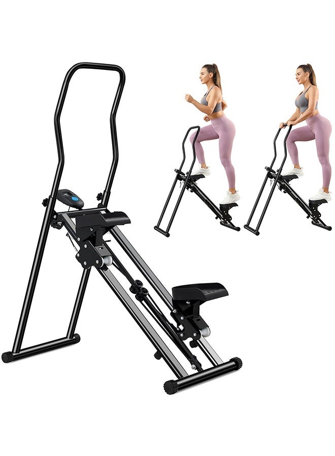 XiuWoo Vertical Climber, Pro Stair Stepper for Full-Body Workout, Compact & Foldable Cardio Exercise Stair Climber with Extended Step Range, Improved & Adjustable Handlebar & Pedals. - Image 1
