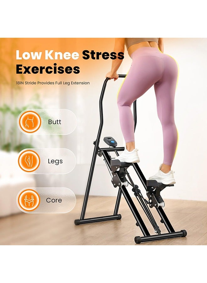 XiuWoo Vertical Climber, Pro Stair Stepper for Full-Body Workout, Compact & Foldable Cardio Exercise Stair Climber with Extended Step Range, Improved & Adjustable Handlebar & Pedals. - Image 2