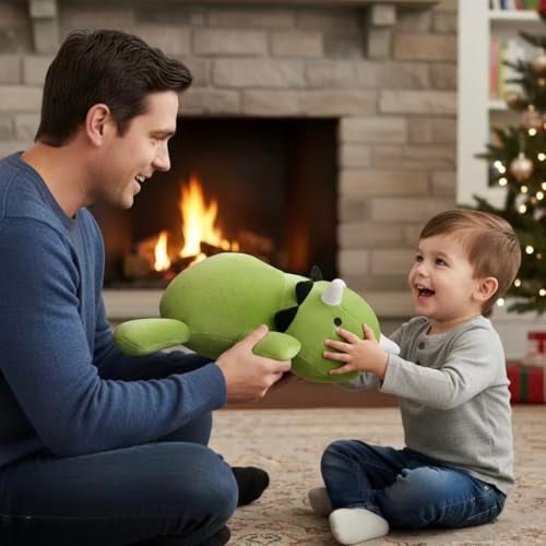 SQEQE Weighted Dinosaur Plush, Weighted Dinosaur Stuffed Animal, Dino Plushies Dino Pillow Toy Gift for Kids Adults 9.8 Inch, 0.8 Lbs - Image 4