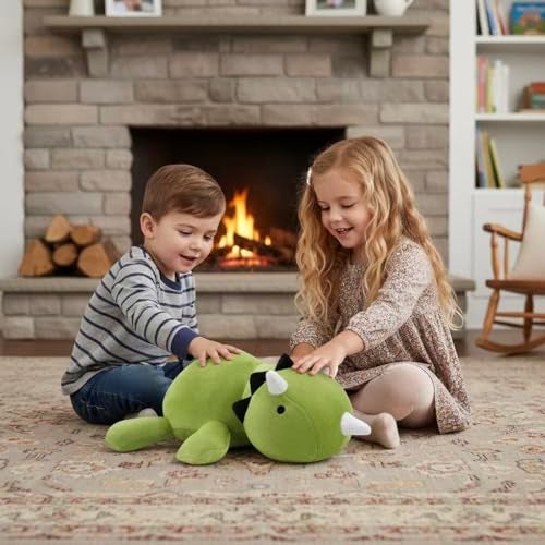 SQEQE Weighted Dinosaur Plush, Weighted Dinosaur Stuffed Animal, Dino Plushies Dino Pillow Toy Gift for Kids Adults 9.8 Inch, 0.8 Lbs - Image 5