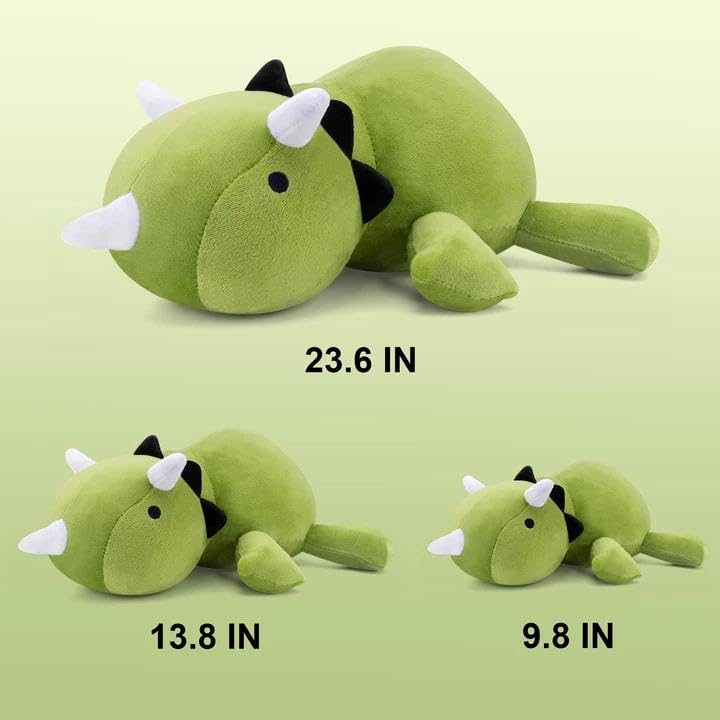 SQEQE Weighted Dinosaur Plush, Weighted Dinosaur Stuffed Animal, Dino Plushies Dino Pillow Toy Gift for Kids Adults 9.8 Inch, 0.8 Lbs - Image 2