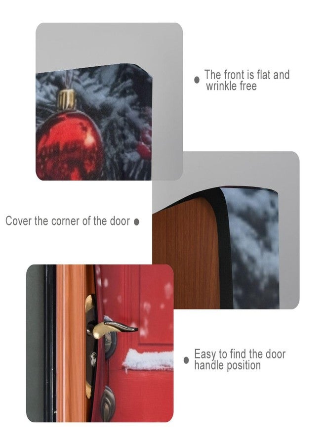 Burbuja Christmas Snowman Door Cover, Stretch Fabric Backdrop Porch Covers for Home Party Holidays Decoration, 35x79 In - Image 4