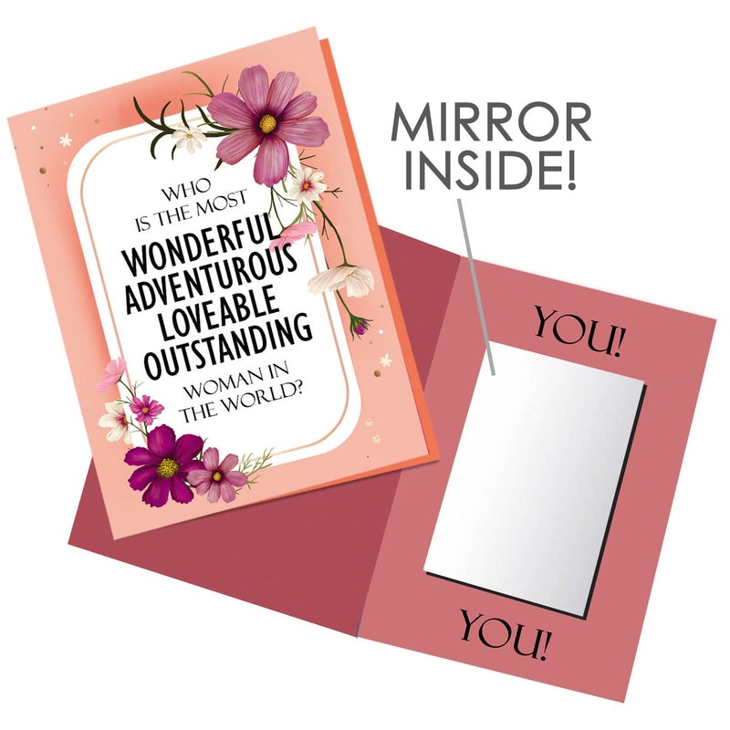 exciting Lives بطاقة مرآة رائعة للمرأة - هدية ليوم المرأة - للأم، الأخت، الابنة، الزوجة، الصديقة، الصديق - Image 2