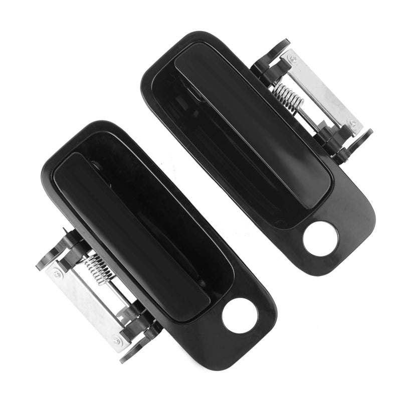 HHCSOP Exterior Outside Door Handle Fit for Toyota Avalon 2000 2001 2002 2003 2004 Front Left Driver Right Passenger Door Handle Replace OE 80339 80846 69210AC030C0 69220AC030C0 Black wKeyhole