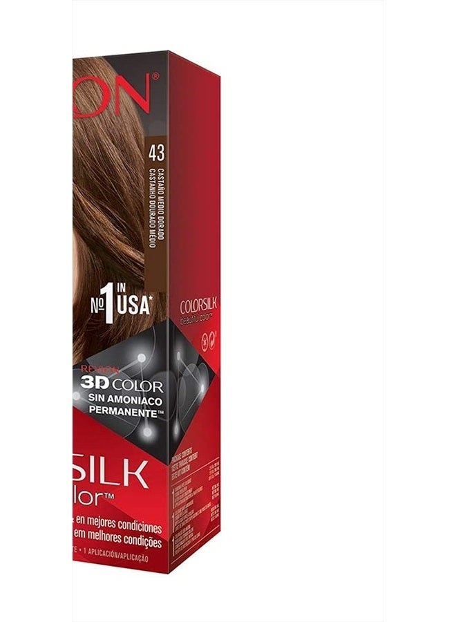 Revlon Colorsilk Hair Color, Medium Golden Brown [43] 1 ea - Image 3