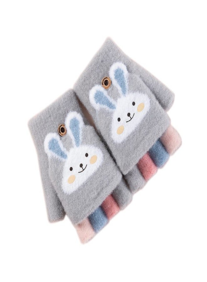 Vimeet Winter Gloves Wool Lined Gloves Knitted Mittens for Girls - Image 1