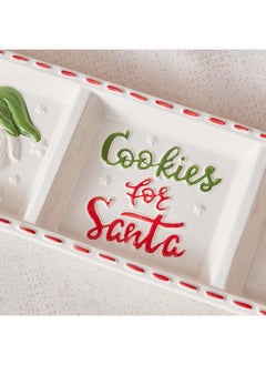 Home Box Blovec Christmas Ceramic Tray 33.5 x 3.2 x 12 cm  - Image 3