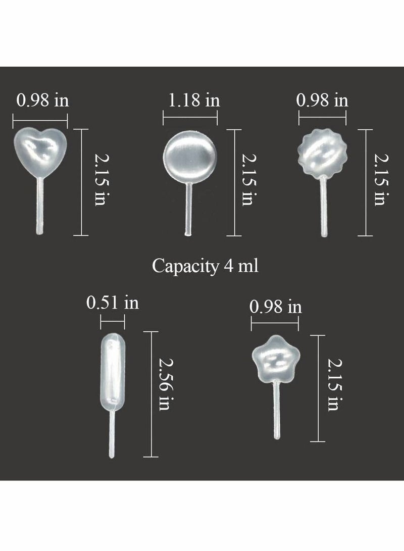 Cupcakes Pipettes,250PCS 4 ml Plastic Strawberry Pipettes Mini Squeeze Dropper Liquid Injector for Strawberries, Cupcake, Chocolate, Birthday Party and Holiday Decoration