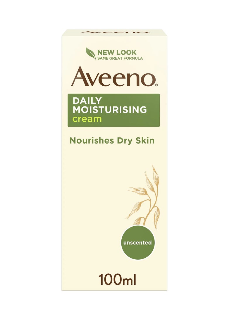 Aveeno Daily Moisturizing Body Cream 100mL - Hydrates Dry Sensitive Skin, Eczema-Prone, Colloidal Oatmeal Formula