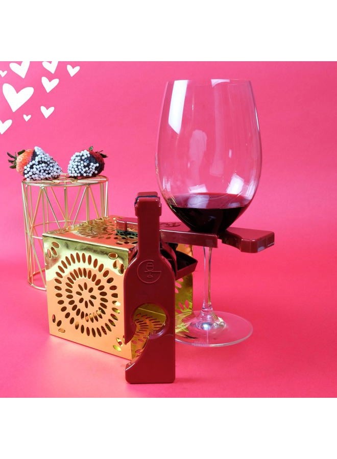 WINEGRASP Cheers! Stemmed Wine Glass Holder Adirondack & Camping Chairs, Picnic Tables, & Patio Railings… (2-Pack) - Image 3
