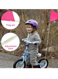 KASTWAVE 6ft Bike Safety Flag with Fiberglass Pole & Mounting Bracket, Bike Trailer Safety Flag, with Bicycle Mounting Bracket Height, Visibility Bicycle Safety Flag for Kids & Adults (Pink)  - Image 5