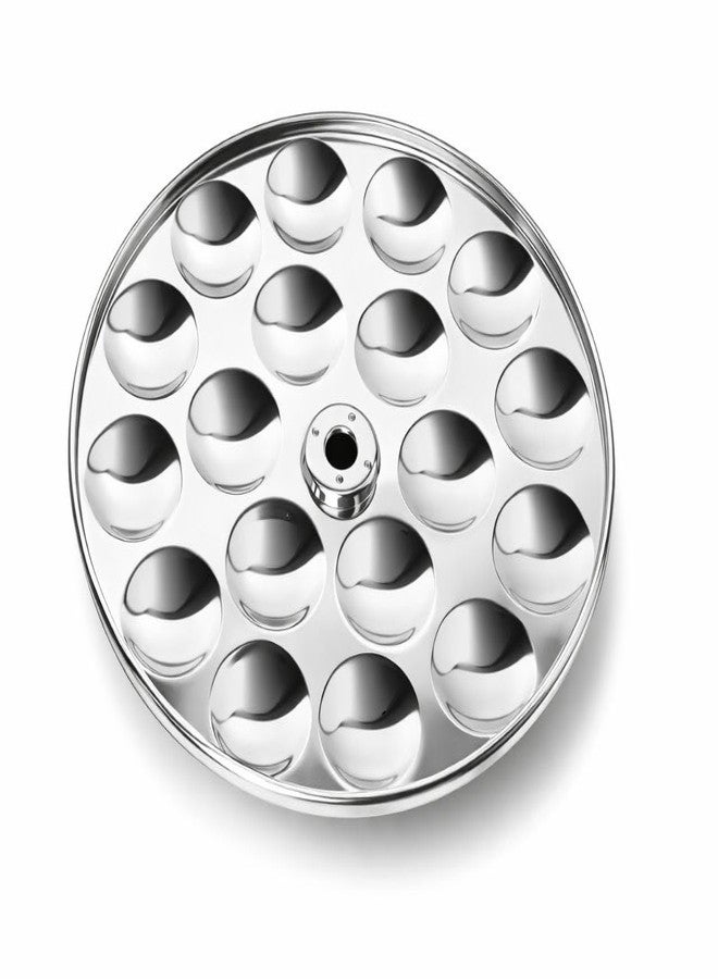 AadiVeer Stainless Steel Mini Idli Plate 18 Cavities | Mini Idli Maker | Fits All Idli Cookers & Idli Makers | Small Idli Maker Dia 19.5 cm - Image 1