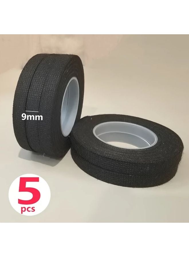 5 قطع شريط كهربائي ذاتي اللصق عالي الحرارة 9 مم × 393.7 بوصة مقاوم للهب - Image 1