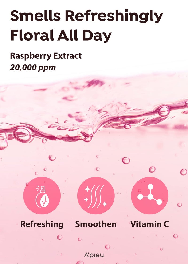 A'PIEU Raspberry Vinegar Hair Mist - Instant Hydration & Nourishing Spray for Smooth, Shiny, Frizz-Free Hair, Long-Lasting Hair Perfume with Refreshing Floral Scent, Non-Sticky Finish. Korean Hair Care (3.55 fl oz) - Image 4