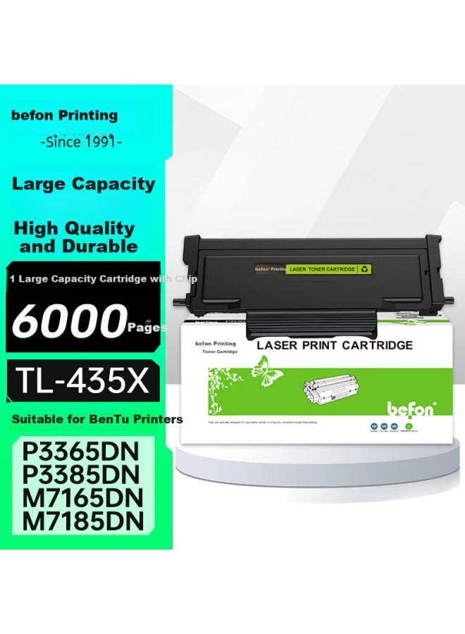 Befon Tl-435x Toner Cartridge Extra Large Capacity For Pantum P3365dn Toner Cartridge P3385dn Printer Toner Cartridge M7165dn M7185dn Drum Cartridge Toner Cartridge Ink Cartridge - Image 1