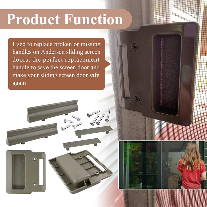 WFCYX Stone Screen Hardware Kit for Andersen Doors, Fits Andersen A-Series Gliding & Hinged Patio Doors, Frenchwood, Narroline, Perma-Shield, Two/Three-Panel Series Doors Manufactured from 1982 to Present - Image 4