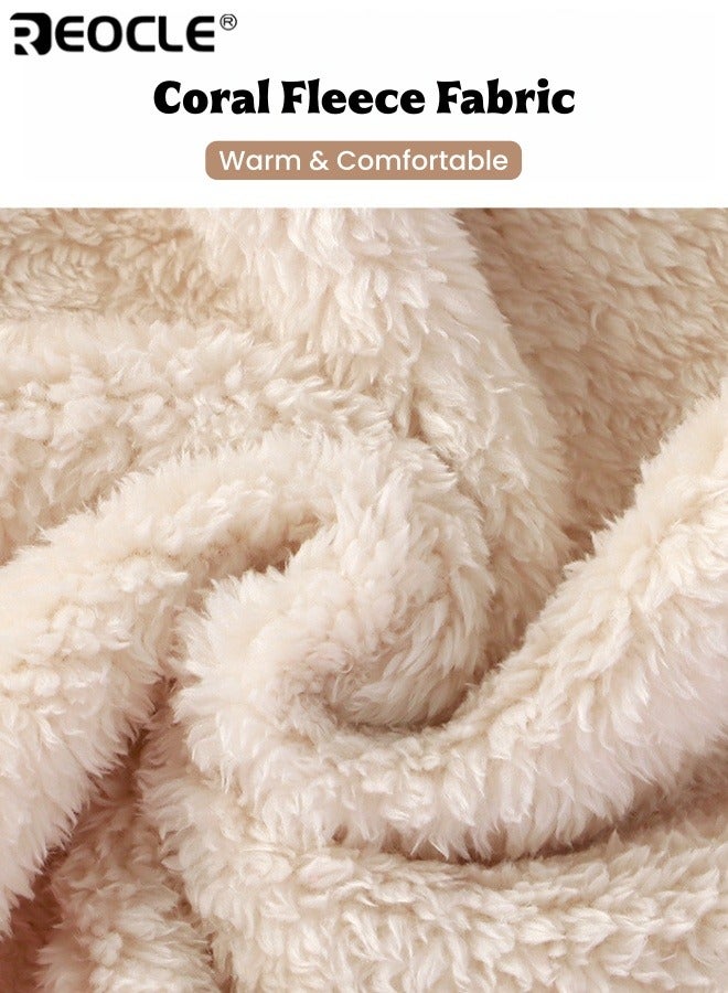 ريوكل سترة أطفال من الفليس المرجاني مع دفء حراري خفيف و تصميم قماش ناعم مريح مع جيوب مزدوجة للعب في الهواء الطلق بشكل غير رسمي - Image 5