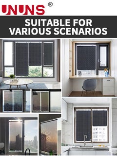 UNUNS Window Sun Shade,Retractable Balcony Blackout Curtain,Home Use Window Sun Block Bathroom Heat Insulation Blackout Roller Blinds  - Image 5