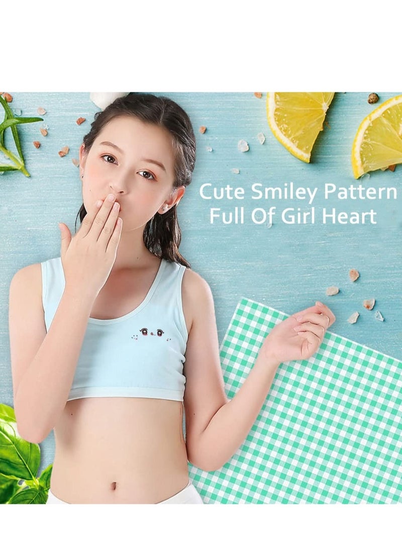 سُترات تدريب للفتيات، سُترات رياضية للمراهقات للأطفال 8-10، 10-12، 12-14، 14-16، ملابس داخلية بدون خياطة مع وسادات قابلة للإزالة (4 قطع) - Image 3