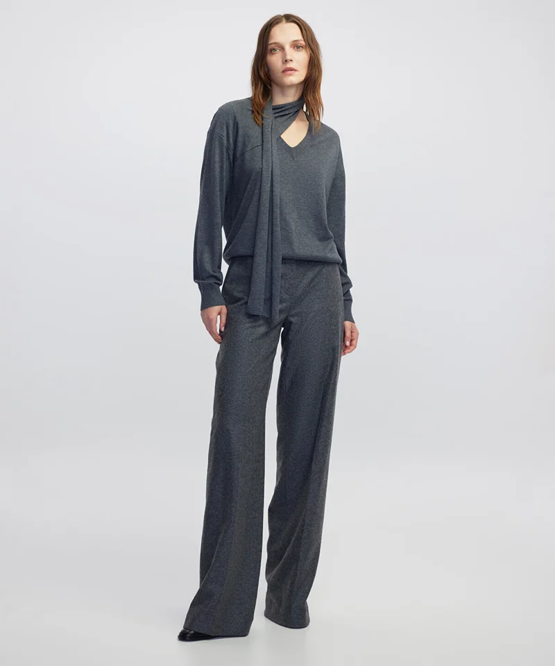 ابيكول Scarf Knit Sweater