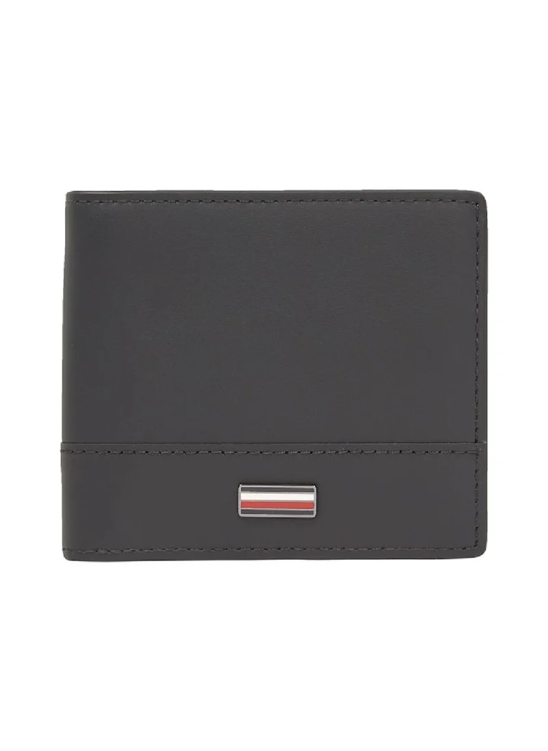 TOMMY HILFIGER Men's Corporate Bifold Wallet - Leather, Black