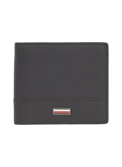 TOMMY HILFIGER Men's Corporate Bifold Wallet - Leather, Black  - Image 1