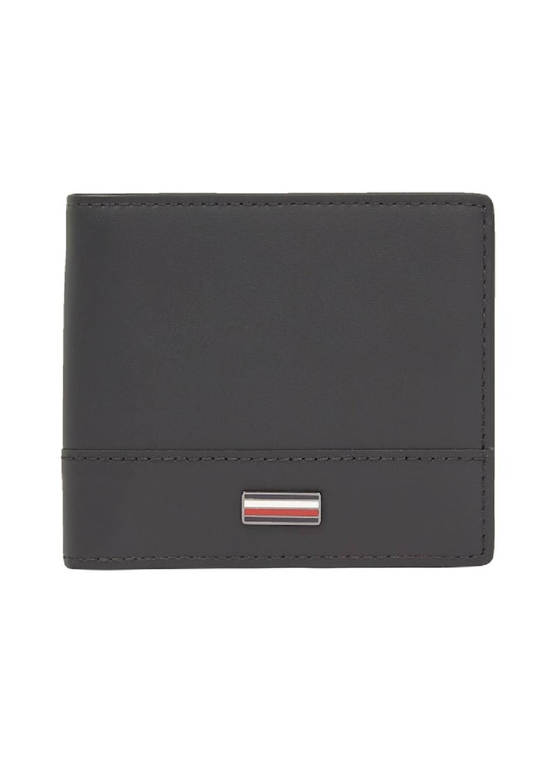 TOMMY HILFIGER Men's Corporate Bifold Wallet - Leather, Black  - Image 1