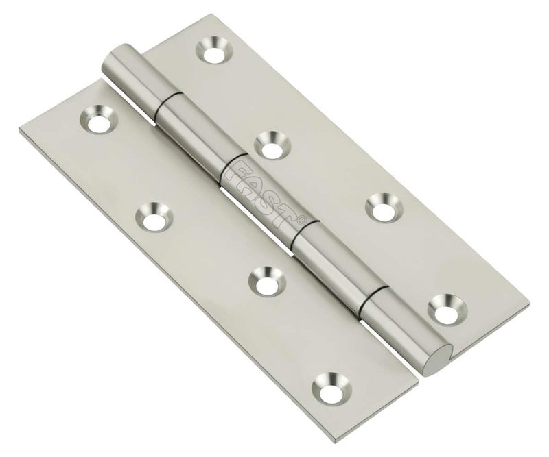 FAST مفصلات أبواب 4 قطع من الفولاذ المقاوم للصدأ 202 الفاخرة 4 بوصة 4x1x1 بوصة 100x25x25 مم ملحومة بمختلف السماكات لأي نوع من الأبواب سماكة 175 مم - Image 2