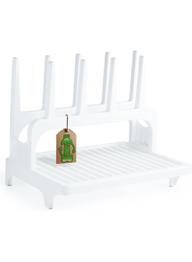 PopYum رف تجفيف بوب يام غلاسيه الأبيض الموفر للمساحة - Image 1