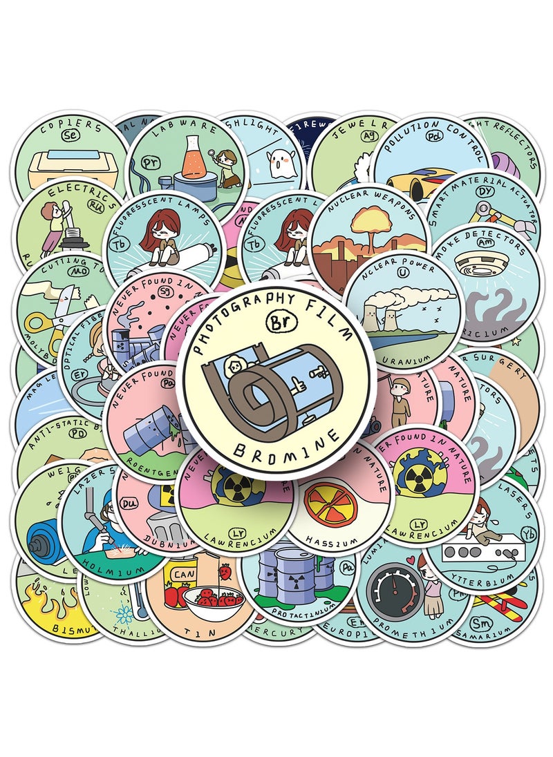 ORAINBOW 118 PCS Periodic Table Stickers Laboratory Decals Vinyl PVC Waterproof for Girl Boys Kids Teens Adults Water Bottle Skateboard Luggage Laptop Computer Phone  - Image 1