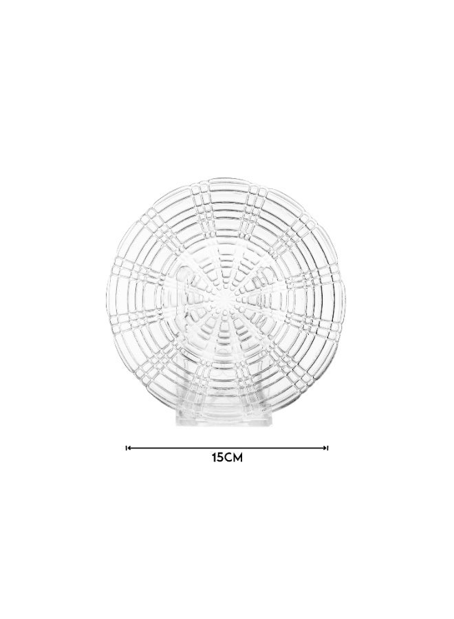 Dania A Set Of 6 Glass Dessert Plates With A Metal Stand The Plate Round Size Is15 Cm Multicolour - Image 4
