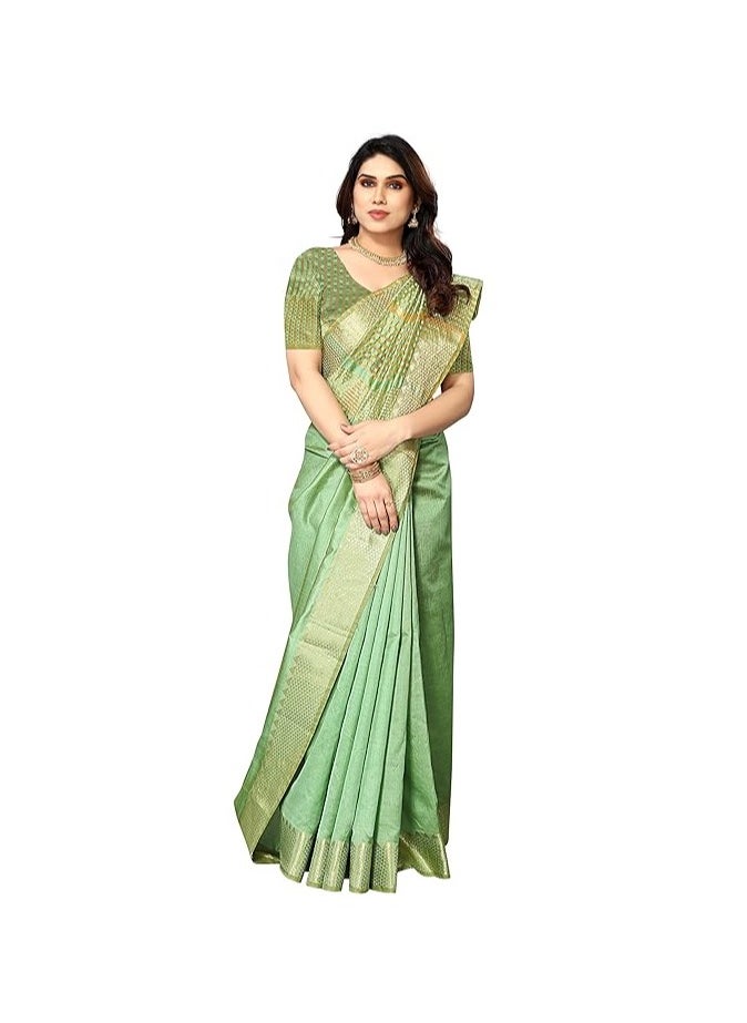 Accessorize Kingdom - Women's Assam Silk Saree With Unstitched Blouse Piece (Assam Silk) - Image 1