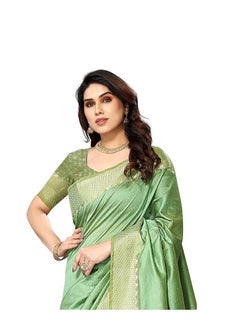 Accessorize Kingdom Women's Assam Silk Saree With Unstitched Blouse Piece (Assam Silk)  - Image 2